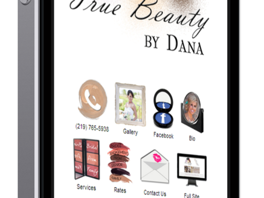 Makeup Artist Website for Phone